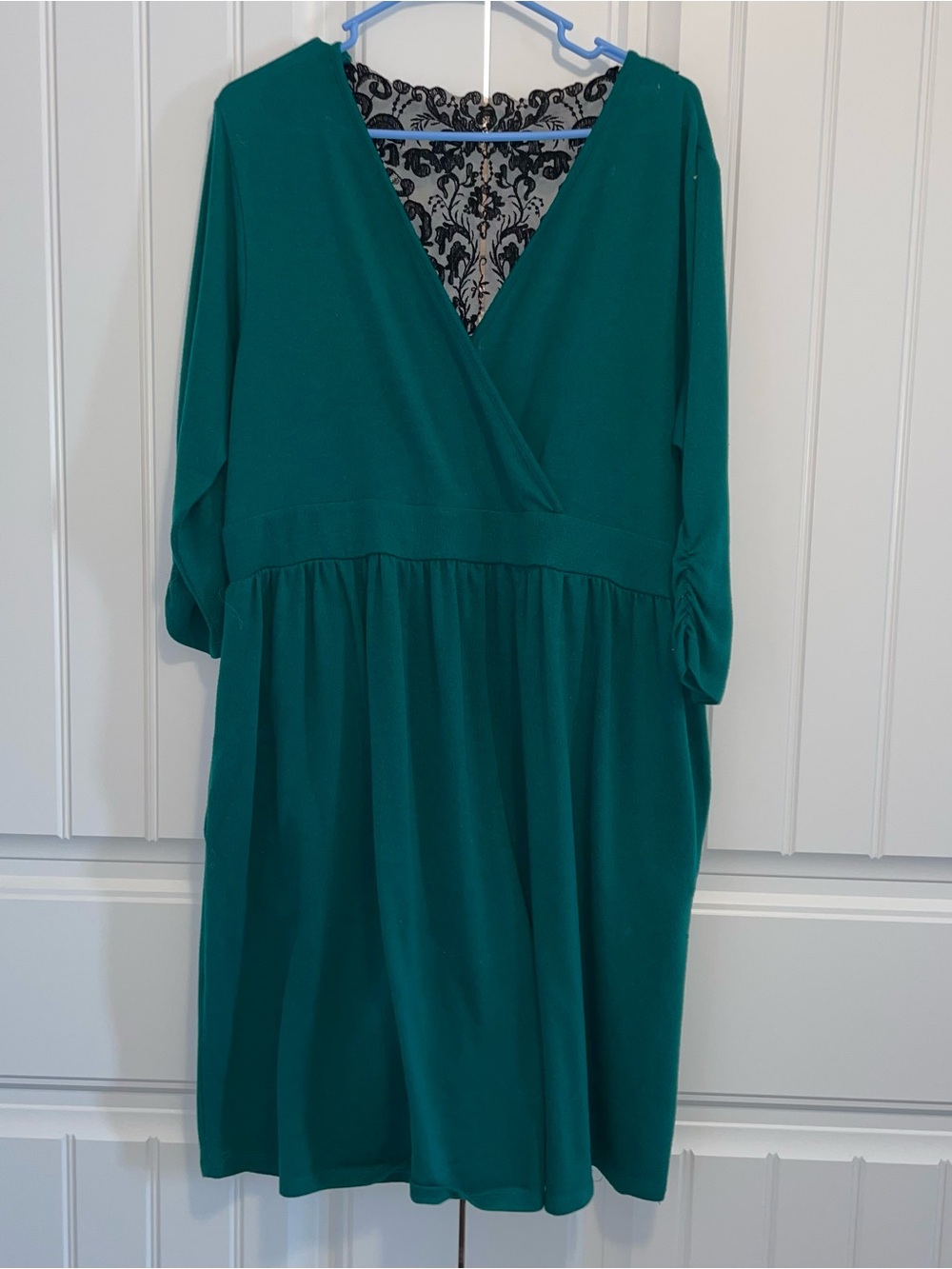 torrid Teal V-Neck Wrap Midi Dress